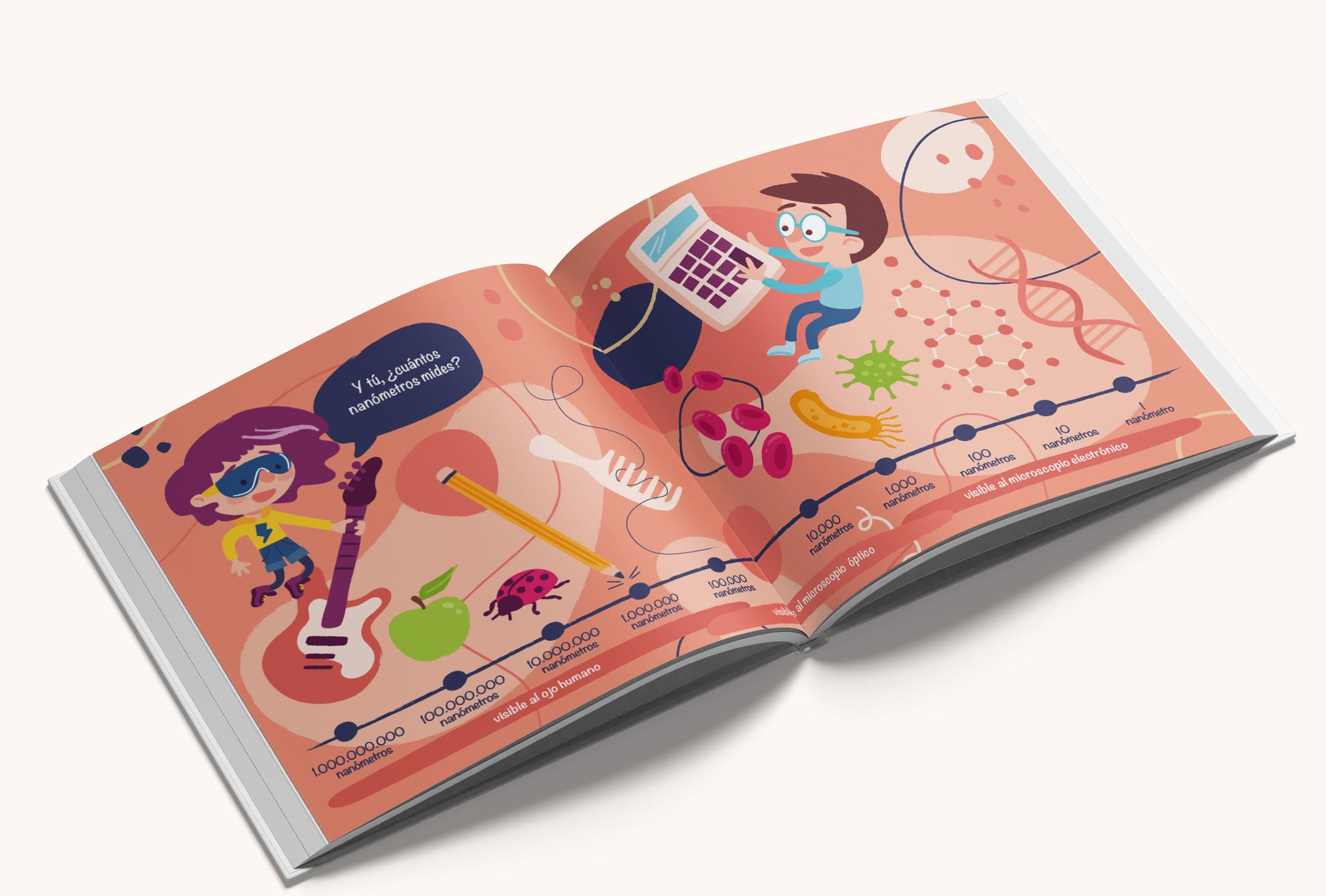 Ilustración infantil cuento Nanoelia